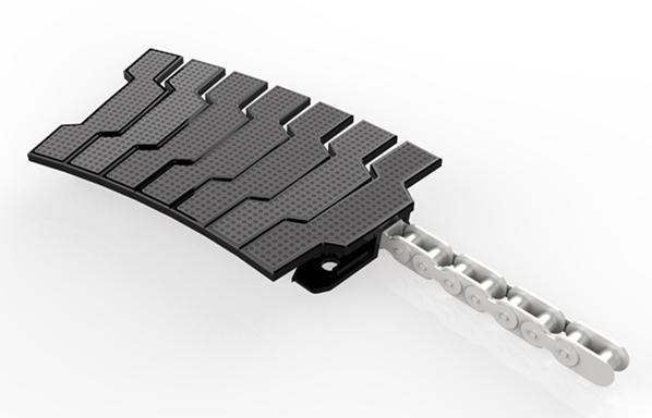 Narrow track spiral conveyor-165mm slat chain